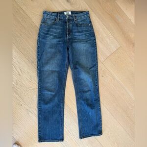 PAIGE Men's Slim Straight Jeans in Medium-Dark Blue